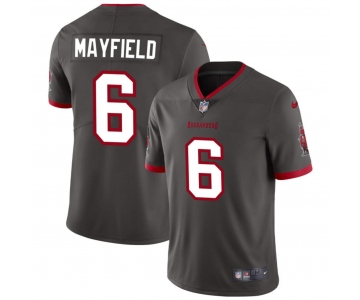 Mens Womens Youth Kids Tampa Bay Buccaneers #6 Baker Mayfield Pewter Stitched Game Jersey