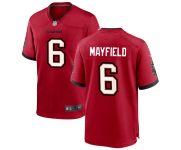 Mens Womens Youth Kids Tampa Bay Buccaneers #6 Baker Mayfield Red Stitched Game Jersey