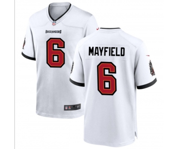 Mens Womens Youth Kids Tampa Bay Buccaneers #6 Baker Mayfield White Stitched Game Jersey