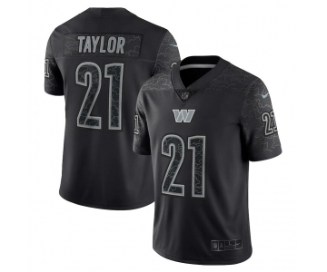 Mens Womens Youth Kids Washington Commanders #21 Sean Taylor Nike Black RFLCTV Limited Jersey