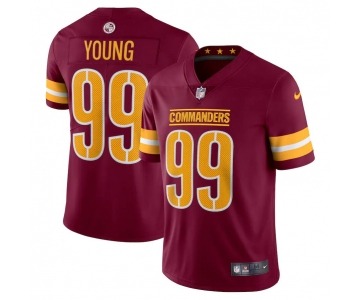Mens Womens Youth Kids Washington Commanders #99 Chase Young Nike Burgundy Vapor Limited Jersey