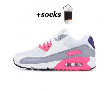 Classic Air Max 90 Running Shoes Athentic Sneakers Day of the Dead All Black White Green Pink Men Women Traine High Quality 36-40 (22) 