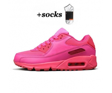 Classic Air Max 90 Running Shoes Athentic Sneakers Day of the Dead All Black White Green Pink Men Women Traine High Quality 36-40 (23) 