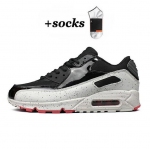 Classic Air Max 90 Running Shoes Athentic Sneakers Day of the Dead All Black White Green Pink Men Women Traine High Quality 36-45 (10) 