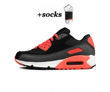 Classic Air Max 90 Running Shoes Athentic Sneakers Day of the Dead All Black White Green Pink Men Women Traine High Quality 36-45 (16) 
