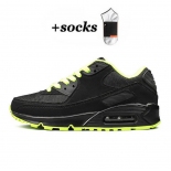 Classic Air Max 90 Running Shoes Athentic Sneakers Day of the Dead All Black White Green Pink Men Women Traine High Quality 36-45 (17) 