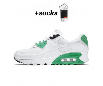 Classic Air Max 90 Running Shoes Athentic Sneakers Day of the Dead All Black White Green Pink Men Women Traine High Quality 36-45 (8) 
