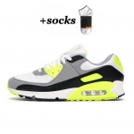 Classic Air Max 90 Running Shoes Athentic Sneakers Day of the Dead All Black White Green Pink Men Women Traine High Quality 40-45 (4) 