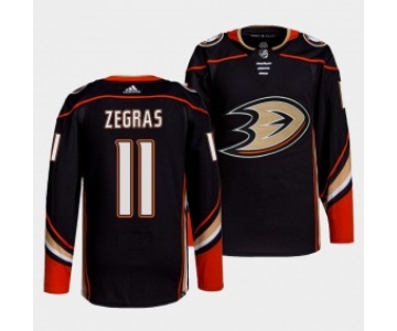 Adidas Men's Anaheim Ducks #11 Trevor Zegras Black Home Authentic Stitched NHL Jersey