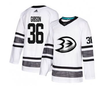 Ducks #36 John Gibson White Authentic 2019 All-Star Stitched Hockey Jersey