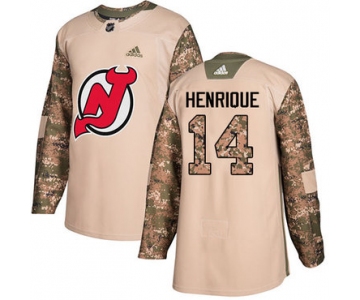 Adidas Devils #14 Adam Henrique Camo Authentic 2017 Veterans Day Stitched NHL Jersey