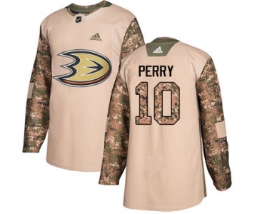 Adidas Ducks #10 Corey Perry Camo Authentic 2017 Veterans Day Stitched NHL Jersey