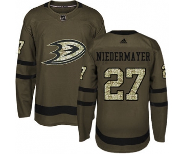 Adidas Ducks #27 Niedermayer Green Salute to Service Stitched NHL Jersey