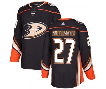Adidas Ducks #27 Scott Niedermayer Black Home Authentic Stitched NHL Jersey