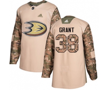 Adidas Ducks #38 Derek Grant Camo Authentic 2017 Veterans Day Stitched NHL Jersey