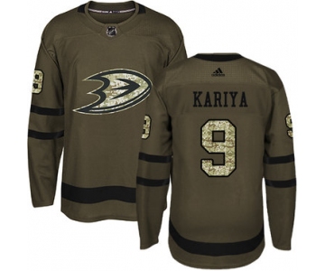 Adidas Ducks #9 Paul Kariya Green Salute to Service Stitched NHL Jersey