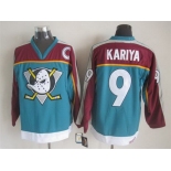 Anaheim Ducks #9 Paul Kariya Blue Throwback CCM Jersey