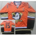 Men's Anaheim Ducks #15 Ryan Getzlaf Reebok Orange Alternate Premier Jersey