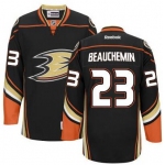 Men's Anaheim Ducks #23 Francois Beauchemin Black Third Jersey