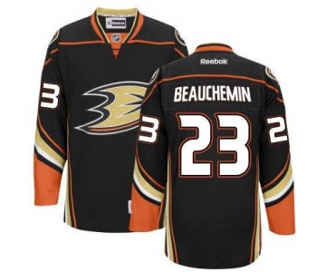 Men's Anaheim Ducks #23 Francois Beauchemin Black Third Jersey
