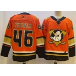 Men's Anaheim Ducks #46 Trevor Zegras Orange Authentic Adidas Jersey