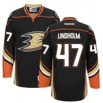 Men's Anaheim Ducks #47 Hampus Lindholm Black Third Jersey