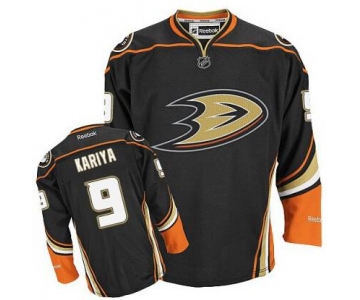 Men's Anaheim Ducks #9 Paul Kariya Black Third Jersey