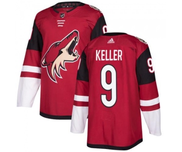 Adidas Coyotes #9 Clayton Keller Maroon Home Authentic Stitched NHL Jersey