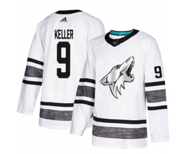 Coyotes #9 Clayton Keller White Authentic 2019 All-Star Stitched Hockey Jersey