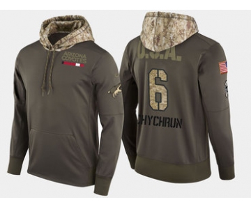 Nike Arizona Coyotes 6 Jakob Chychrun Olive Salute To Service Pullover Hoodie