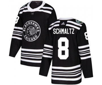 Adidas Blackhawks #8 Nick Schmaltz Black Authentic 2019 Winter Classic Stitched NHL Jersey