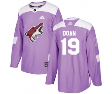 Adidas Coyotes #19 Shane Doan Purple Authentic Fights Cancer Stitched NHL Jersey