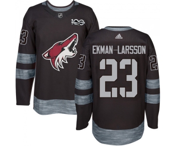 Adidas Coyotes #23 Oliver Ekman-Larsson Black 1917-2017 100th Anniversary Stitched NHL Jersey