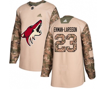 Adidas Coyotes #23 Oliver Ekman-Larsson Camo Authentic 2017 Veterans Day Stitched NHL Jersey