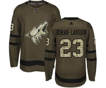 Adidas Coyotes #23 Oliver Ekman-Larsson Green Salute to Service Stitched NHL Jersey