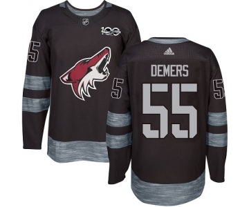 Adidas Coyotes #55 Jason Demers Black 1917-2017 100th Anniversary Stitched NHL Jersey