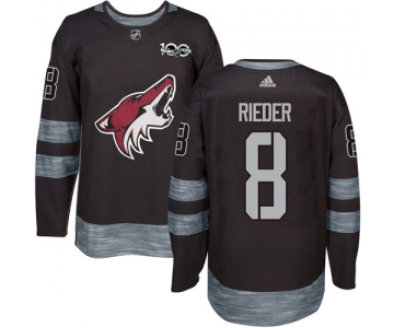 Adidas Coyotes #8 Tobias Rieder Black 1917-2017 100th Anniversary Stitched NHL Jersey