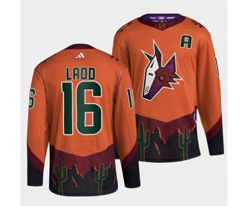 Men's Arizona Coyotes #16 Andrew Ladd Orange 2022-23 Reverse Retro Stitched Jersey