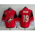 Men's Arizona Coyotes #19 Shane Doan Reebok Red Premier Home Jersey