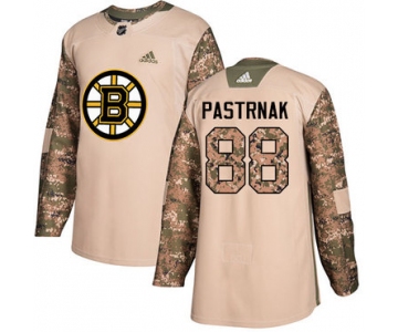 Adidas Bruins #88 David Pastrnak Camo Authentic 2017 Veterans Day Stitched NHL Jersey