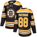 Men's Boston Bruins #88 David Pastrnak Black Home Authentic 2019 Stanley Cup Final Bound Stitched Hockey Jersey