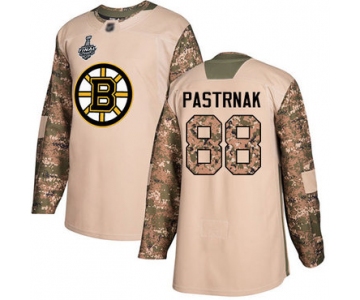 Men's Boston Bruins #88 David Pastrnak Camo Authentic 2017 Veterans Day 2019 Stanley Cup Final Bound Stitched Hockey Jersey