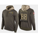 Nike Boston Bruins 88 David Pastrnak Olive Salute To Service Pullover Hoodie