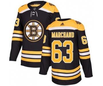 Adidas Bruins #63 Brad Marchand Black Home Authentic Youth Stitched NHL Jersey