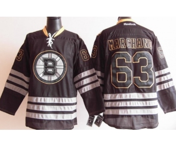 Boston Bruins #63 Brad Marchand Black Ice Jersey