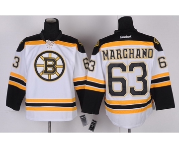 Boston Bruins #63 Brad Marchand White Jersey