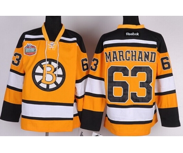 Boston Bruins #63 Brad Marchand Yellow Jersey