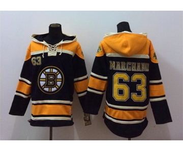Old Time Hockey Boston Bruins #63 Brad Marchand Black Hoodie