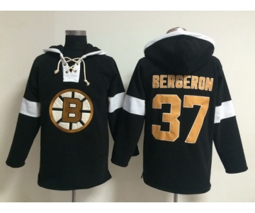 2014 Old Time Hockey Boston Bruins #37 Patrice Bergeron Black Hoodie