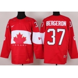 2014 Olympics Canada #37 Patrice Bergeron Red Jersey